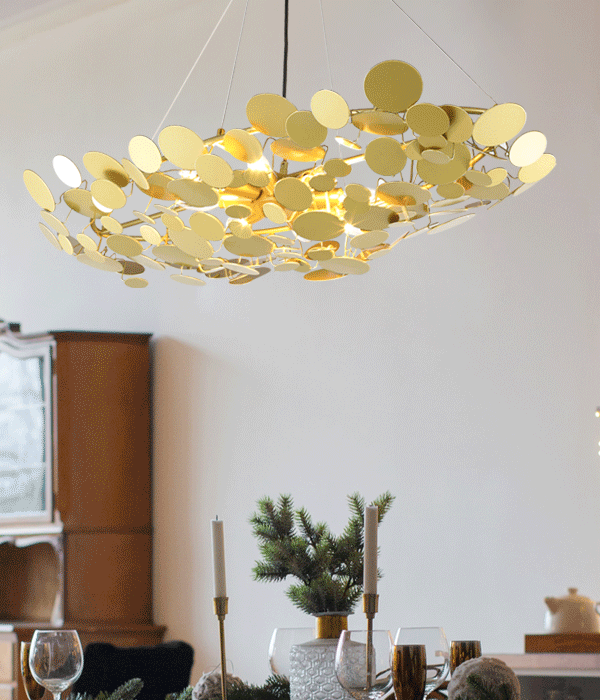 리폴 8등 펜던트조명[블랙/화이트/골드]